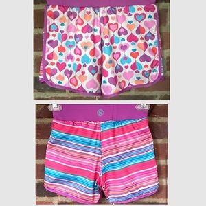 Chooze Purple Heart Stripes Bright Vivid Colors Built In Panty Size Medium 8-10